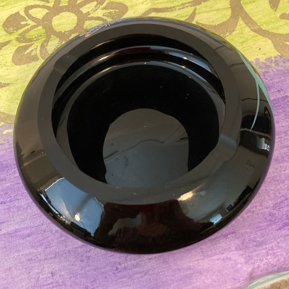 Vintage Black Ashtray with Dragonfly In Turquoise & Gold - Picture 4 of 6